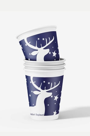Cup İstanbul 7 oz Karton Bardak (500 Adet) - 190 gr/m² Ekstra Kalın Kağıt, Sızdırmaz Sıcak ve Soğuk İçecek Bardağı, 200 ml Kahve ve Çay Bardağı