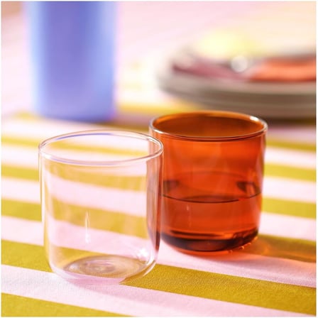 Bardak seti, açık pembe-kahverengi, 30 cl, 2 adet