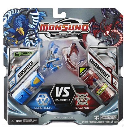 MONSUNO, Lisanslı Airswitch VS Shadowhornet Figürleri, Fırlatma Kapsülleri ve 6 Oyun Kartı