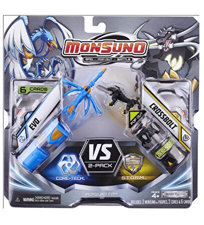 MONSUNO, Lisanslı Evo vs Crossbolt Figürleri, Fırlatma Kapsülleri ve 6 Oyun Kartı