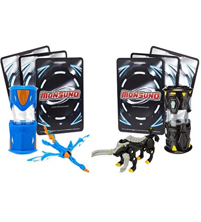 MONSUNO, Lisanslı Evo vs Crossbolt Figürleri, Fırlatma Kapsülleri ve 6 Oyun Kartı