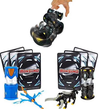 MONSUNO, Lisanslı Evo vs Crossbolt Figürleri, Fırlatma Kapsülleri ve 6 Oyun Kartı