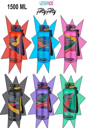 Sports Passion Mega Büyük Boy 1500 ml Tritan Su Matarası Kaydırmaz Tutma Özelliği
