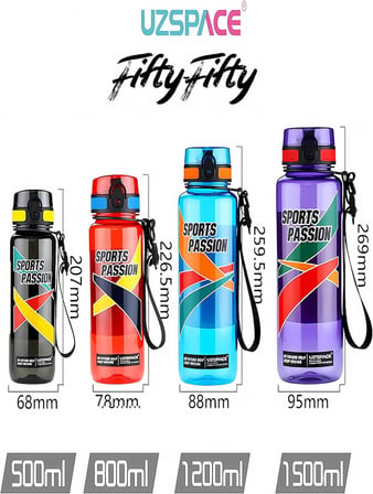 Sports Passion Mega Büyük Boy 1500 ml Tritan Su Matarası Kaydırmaz Tutma Özelliği