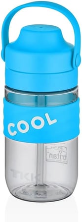 TKK 550ml Cool Silikon Gövde Yumuşak Pipetli Çocuk Matarası (Açık Mavi)