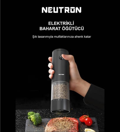 NTL-PG-03 Pilli Tuz ve Baharat Öğütücü Değirmen Tekli