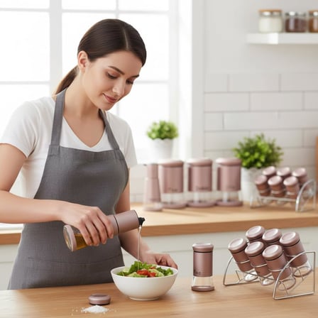 13 Parca Rose Gold Celik Kapakli Cam Baharatlik Seti Stantli Ceyizlik Baharat Takimi Yaglik Sirkelik Tuzluk Ve Dev Erzak Kavanozu Mutfak Duzenleyici Organizer