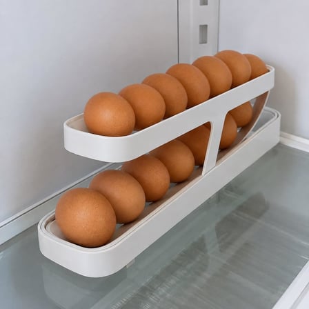 Buzdolabı Yumurta Standı 2 Katlı Plastik Yumurta Organizer | 14-17 Adet Kapasiteli