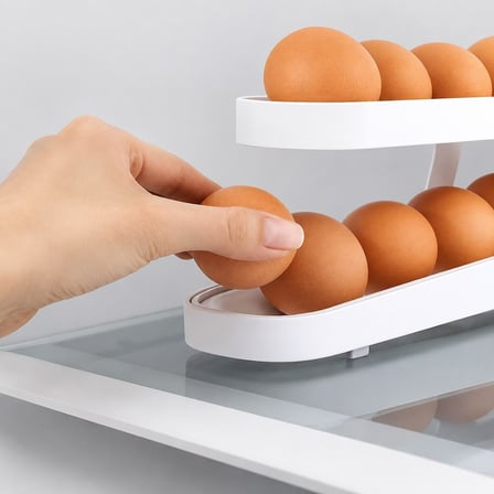 Buzdolabı Yumurta Standı 2 Katlı Plastik Yumurta Organizer | 14-17 Adet Kapasiteli