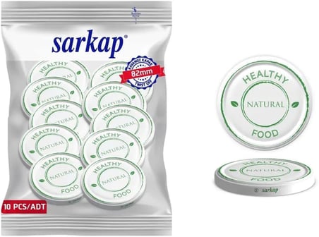 30 Adet Sarkap Kavanoz Kapağı, 82mm, Hava Geçirmez, Sızdırmaz, Konserve için Uygun, (Healthy)