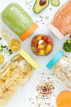 Color Vis Yeşil Kapaklı Cam Kavanoz 2L