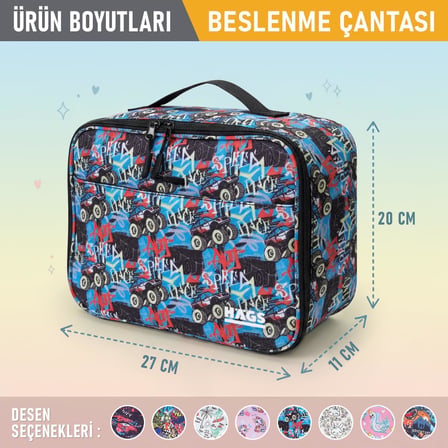 Çocuk Beslenme Çantası, Erkek Çocukları için Öğle Yemeği Kutusu - Termal Yalıtımlı Erkek Çocuk Beslenme Çantası, Kreş ve Okul İçin Küçük Öğrenci Öğle Yemeği Kutusu - Monster Truck