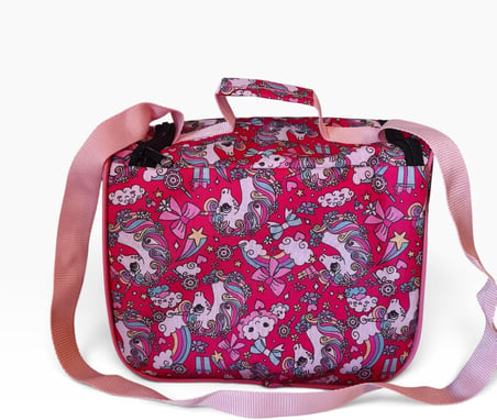 Unicorn Desenli Termos Beslenme Çantası, Pembe, Okul İçin