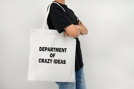 Department Of Crazy Ideas Baskılı Gabardin Bez Çanta