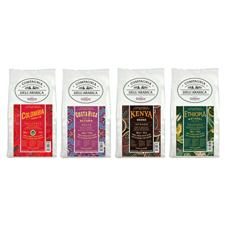 Caffe Corsini %100 Arabica Çekirdek Kahve 4x250GR Tadım Paketi