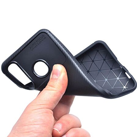 Gpack Huawei P30 Pro Kılıf Negro Karbon Dizayn SilikonFull Kapatan Cam