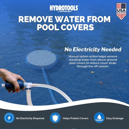 5436 Hydrotools Saver Otomatik Su Sifon Pompasi Havuz Ortusu Bakim Aksesuari Beyaz