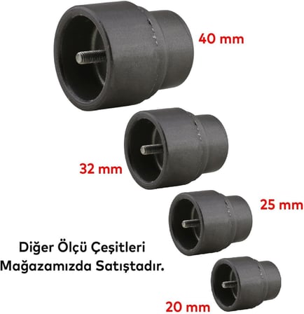PVC PPRC Tesisat Boru Paftası 25 Lik mm Plastik Boru Kaynak Birleştirme Makinesi Paftası Yedeği 3/4