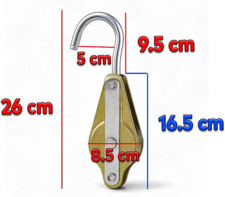 70 mm Saclı İnşaat Makarası Halatlı Kanca Kasnak Tavan Vinç Kasnağı Yük Taşıma Makara