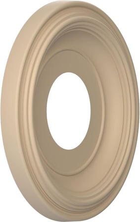 CMP10TRGBE Geleneksel Termoform PVC Tavan Madalyonu (5 1/2 cm'ye kadar kanopilere uyar), 10" OD, UltraCover Saten Smokey Bej