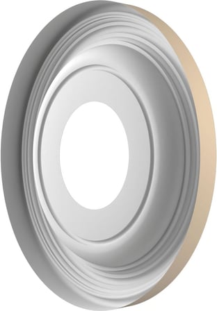 CMP10TRGBE Geleneksel Termoform PVC Tavan Madalyonu (5 1/2 cm'ye kadar kanopilere uyar), 10" OD, UltraCover Saten Smokey Bej