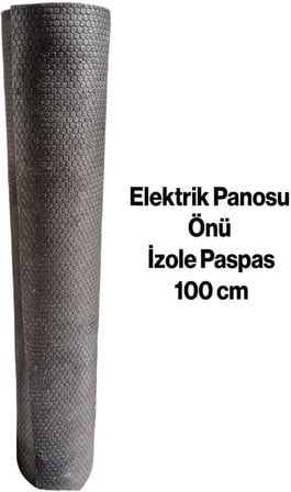 Siyah Elektrikçi Paspası İzole Halı Yalıtkan Paspas Elektrik Panosu Önü Serilen 3 mm 100 x 100 cm