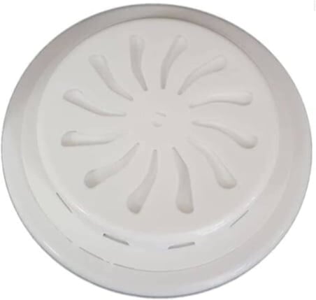 Ayarlı Doğalgaz Cam Menfezi Beyaz Ø18cm - Aç-Kapa Ayarlanabilir Soğuk Hava Engelleyen Cam Menfezi - Şeffaf Panel Hava Kapaklı Havalandırma Menfezi