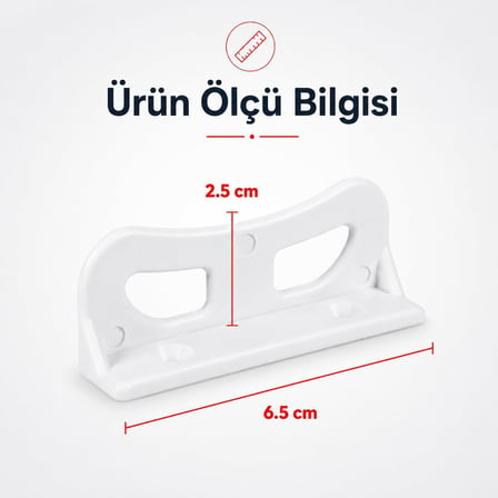 2 ADET Pimapen PVC Pencere Kapı Sineklik Kolu Plastik L Tipi Tutucu Tutamağı