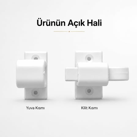 2 ADET Pimapen PVC Pencere Kapı Sineklik Kapama Çarpma Kilit Plastik Pratik Tutucu Aparat