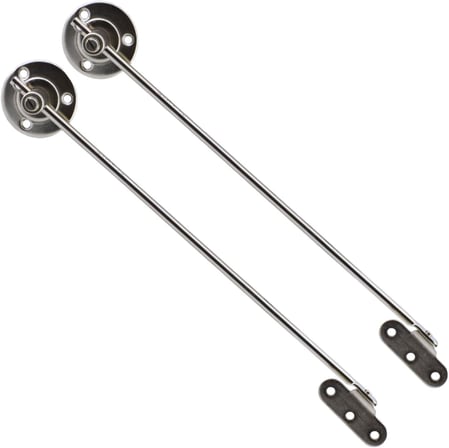 Kalkar Kapak Makası Frenli Dolap Çekmece Metal 25 Cm Sessiz Açma Kapama Amortisör Piston Nikel Bar (1 Çift)