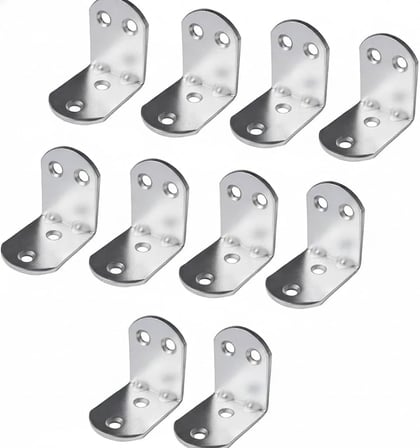 10’lu Metal Gönye Köşebent Seti – Deprem İçin Mobilya Sabitleyici L Demir, Dolap ve Raf Güçlendirme Ayağı, Dayanıklı Metal Köşebent Bağlantı Aparatı (30x25x25 Mm)