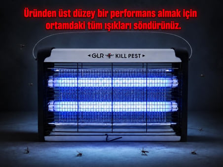 Elektrikli Sivrisinek Öldürücü Lamba 20W, 2x10W UV Işıklı Uçan Haşere Tuzağı, Sessiz Çalışma, Askılı ve Masaüstü Kullanım, 220-240V, IP20 İç Mekan Kullanımı | 20W KF-6020