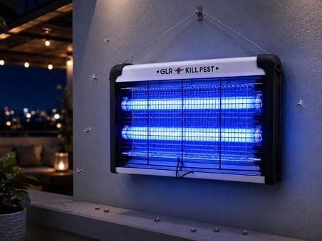Elektrikli Sivrisinek Öldürücü Lamba 20W, 2x10W UV Işıklı Uçan Haşere Tuzağı, Sessiz Çalışma, Askılı ve Masaüstü Kullanım, 220-240V, IP20 İç Mekan Kullanımı | 20W KF-6020