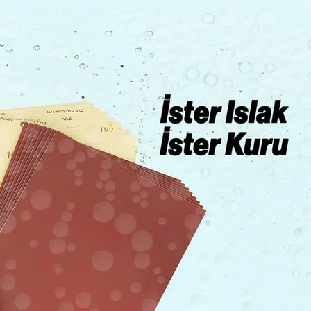 (30'Lu SET) El Su Zımparası Kağıdı Far Temizleme Parlatma Seti 2500-2000-1500-1000-500 Kum