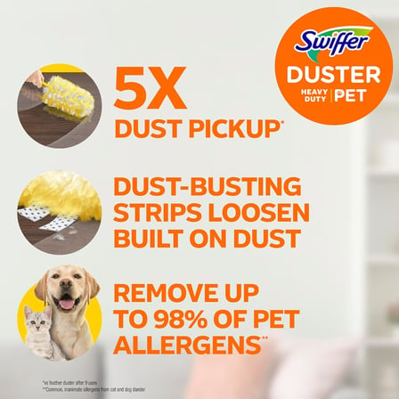 Pet Heavy Duty Dusters Yedekleri, Çok Yüzeyli 360 Dusters, Febreze Koku Savunması ile, 11 Sayısı
