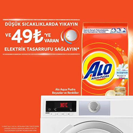 Alo Aqua Pudra Kar Çiçeği Parfümlü Beyazlar ve Renkliler İçin Toz Çamaşır Deterjanı 1.5 kg 10 Yıkama