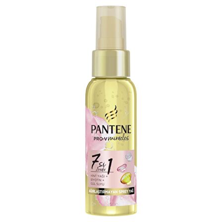 Pantene 7 si 1 Arada Ağırlaştırmayan Biotinli Hint Yağı, 100ml