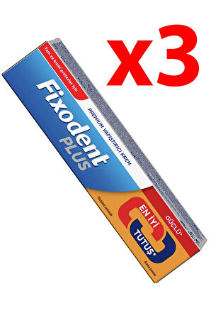 Plus Güçlü Tutuş Protez Yapıştırıcı 40 Gr - 3 Adet