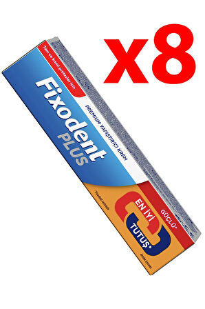 Plus Güçlü Tutuş Protez Yapıştırıcı 40 Gr - 8 Adet