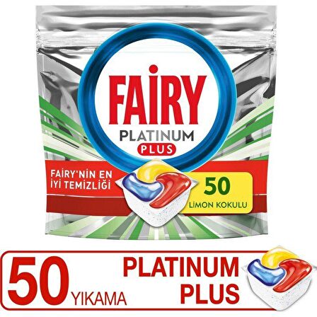 Fairy Platinum Plus 50 Yıkama Tablet Bulaşık Makinesi Deterjanı 50 Adet 