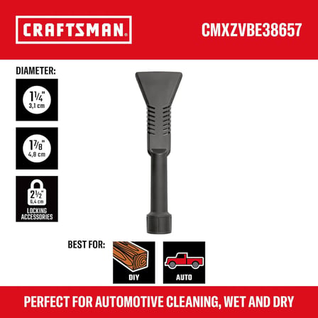CMXZVBE38657 1-1/4 inç ila 2-1/2 inç pençe başlığı, ıslak kuru vakum bağlantısı, araç temizliği için endüstriyel sınıf mağaza elektrikli süpürgesi, çoğu 1-1/4 ve 2-1/2 inç hortum çaplarına
