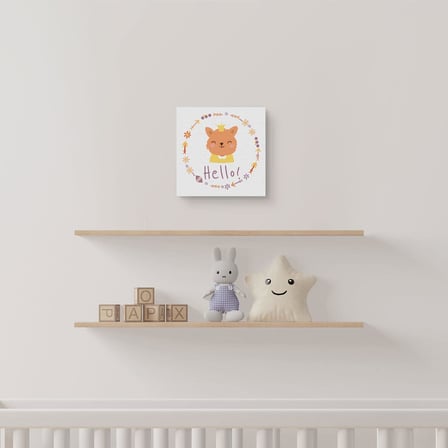 Bebek Odasına Özel Kunduz Tasarımlı Kanvas 25x25 cm