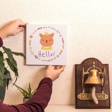 Bebek Odasına Özel Kunduz Tasarımlı Kanvas 25x25 cm