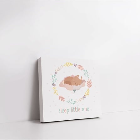 Sleep Little One Bebek Odasına Özel Kanvas Tablo 25x25 cm
