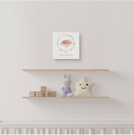 Sleep Little One Bebek Odasına Özel Kanvas Tablo 25x25 cm