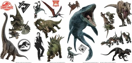 Fallen Kingdom Soy ve Yapıştır Duvar Çıkartmaları, RoomMates'ten RMK3798SCS