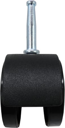 Hardware 9406 2 inç ofis sandalyesi tekerleği, frenli çift tekerlek, 5/16 inç şaft çapı, 34 kg taşıma kapasitesi, 2'li paket, siyah