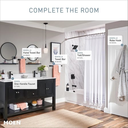 BH3886BL Genta Banyo Aksesuarı, Mat Siyah