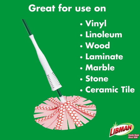 Libman Wonder Mop Head Değiştirme | Emici Mikrofiber | Kendinden Sıkma Paspas | En İyi Paspas Dolumu | Makinede Yıkanabilir | Çok Yüzeyli Zemin Paspası | 3 Yedek Ped