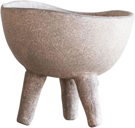 Küçük saksı, mat, boz kahverengi, pişmiş toprak, 7,6 cm